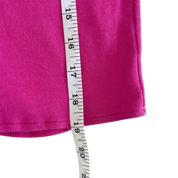 Christian Dior Vintage 80s Crop Top S Pink 3/4 Sleeve Front Tie Blouse Designer - Picture 10 of 13